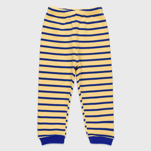 Striped Thick Fleece Tracksuit (Yellow/Blue)