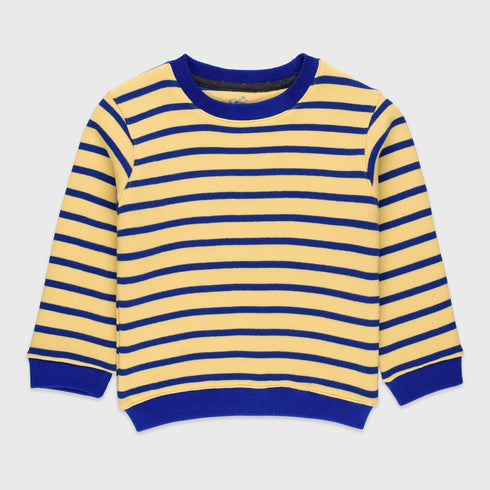 Striped Thick Fleece Tracksuit (Yellow/Blue)