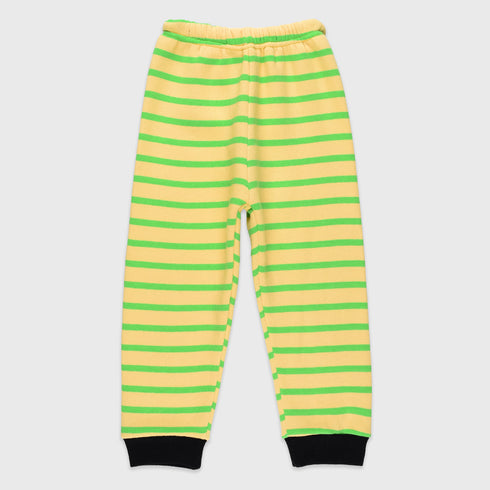 Striped Thick Fleece Tracksuit (Yellow/Green)