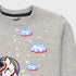 Unicorn Printed Fleece Tracksuit (Grey)