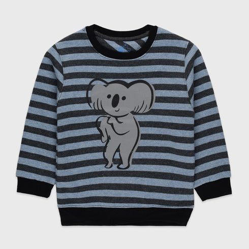 Koala Printed Striped Fleece Tracksuit