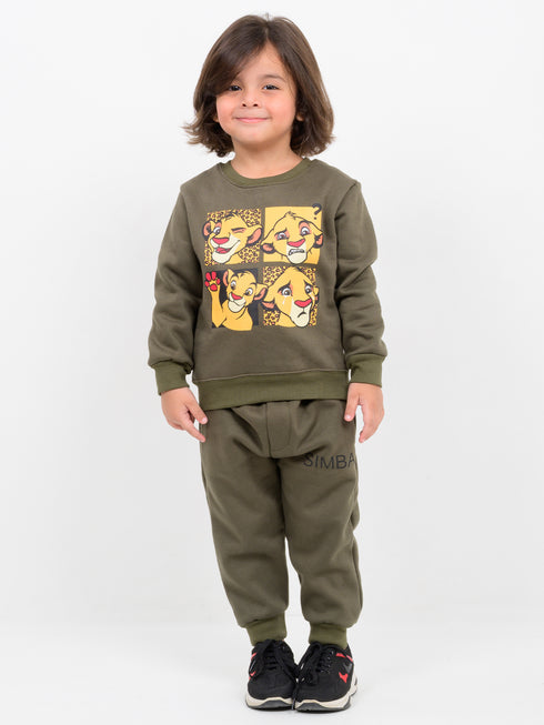 Hakuna Matata Fleece Suit (Oasis Olive)