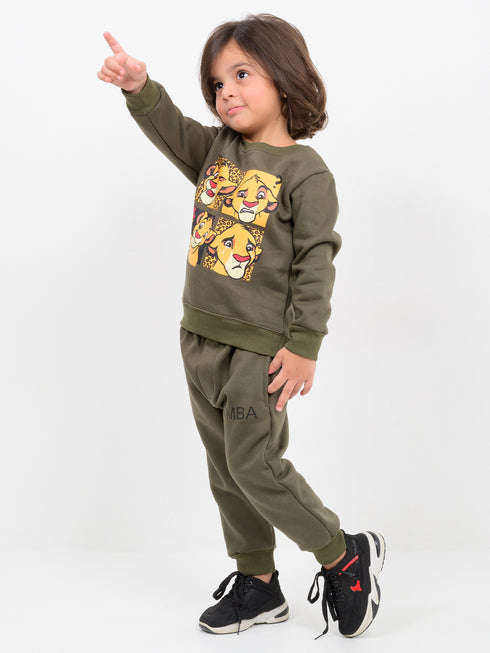 Hakuna Matata Fleece Suit (Oasis Olive)