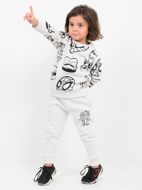 Marvel Themed Fleece Suit (Cloud Grey)