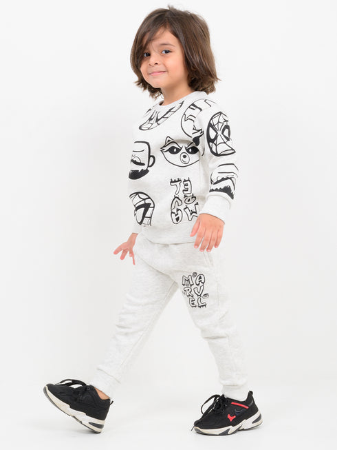 Marvel Themed Fleece Suit (Cloud Grey)