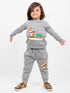 Foxy Festive Fleece Suit (Ash Grey)