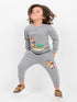 Foxy Festive Fleece Suit (Ash Grey)
