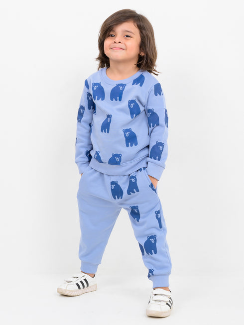 Bear Buddy Themed Fleece Suit (Ruddy Blue)