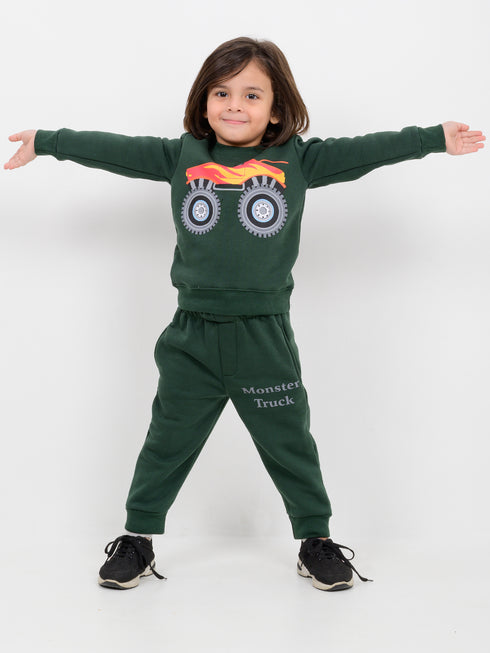 The Road Ranger Themed Fleece Suit (Deep Green)