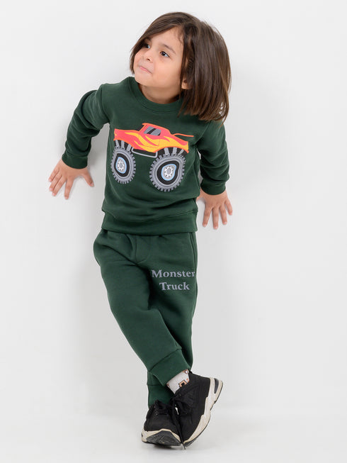 The Road Ranger Themed Fleece Suit (Deep Green)