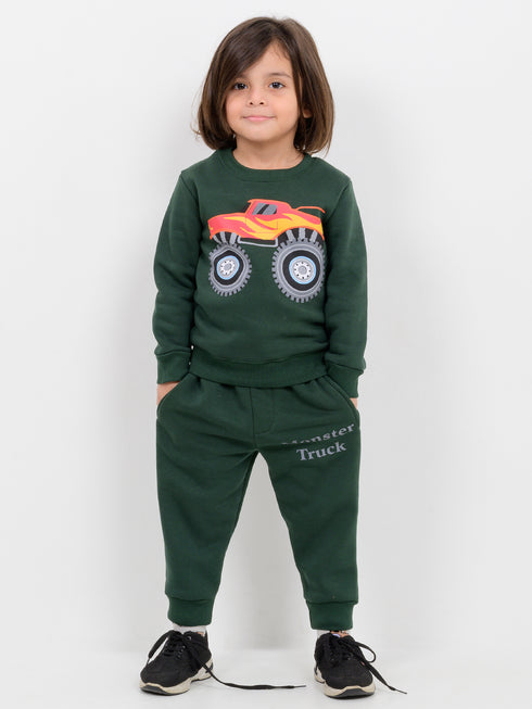 The Road Ranger Themed Fleece Suit (Deep Green)