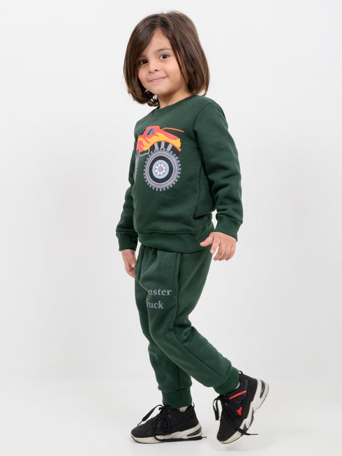 The Road Ranger Themed Fleece Suit (Deep Green)