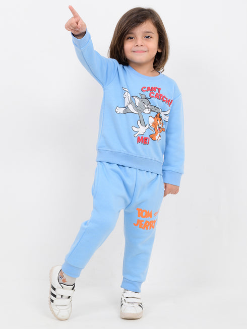 The Tom and Jerry Chase Fleece Suit (Sky Blue)