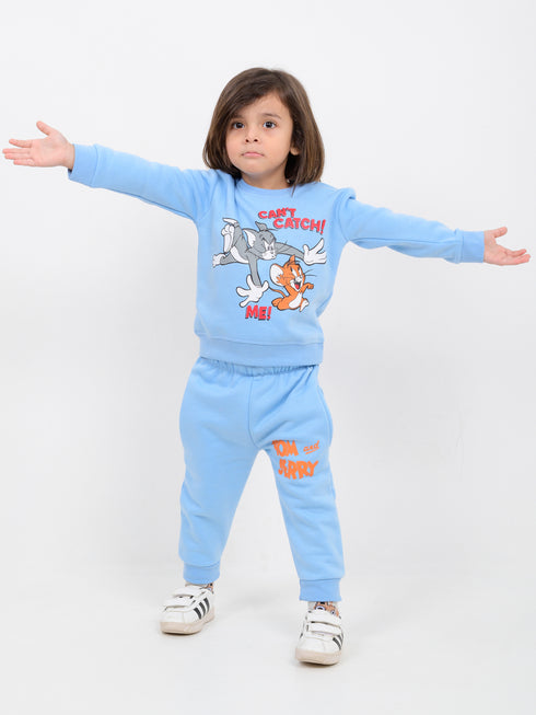The Tom and Jerry Chase Fleece Suit (Sky Blue)