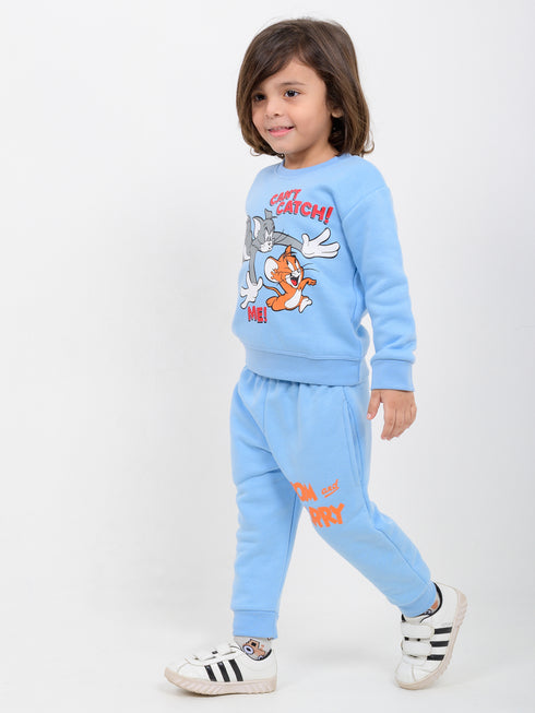 The Tom and Jerry Chase Fleece Suit (Sky Blue)