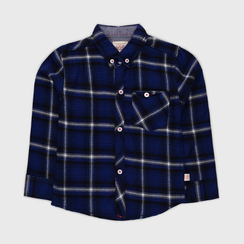 Flannel Shirt (Dark Blue)
