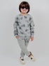 Animals Allover Printed Fleece Suit (Grey)