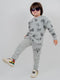 Animals Allover Printed Fleece Suit (Grey)