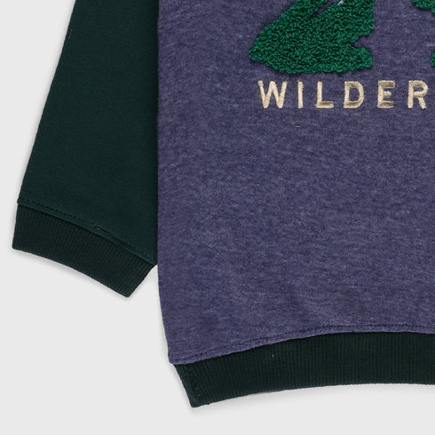 Wilderness Fleece Sweatshirt (Purple-Green)