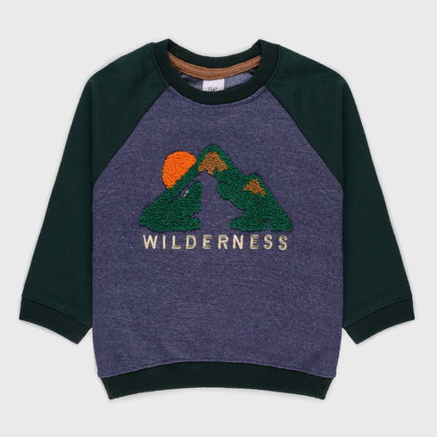 Wilderness Fleece Sweatshirt (Purple-Green)