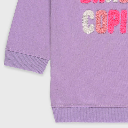H&M Towel Print Terry Sweatshirt (Purple)
