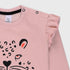 Lion Printed Fleece Sweatshirt (Pink)