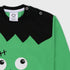 Fleece Printed Sweatshirt (Black-Green)