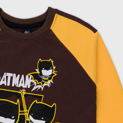 Batman Fleece Sweatshirt (Brown-Yellow)