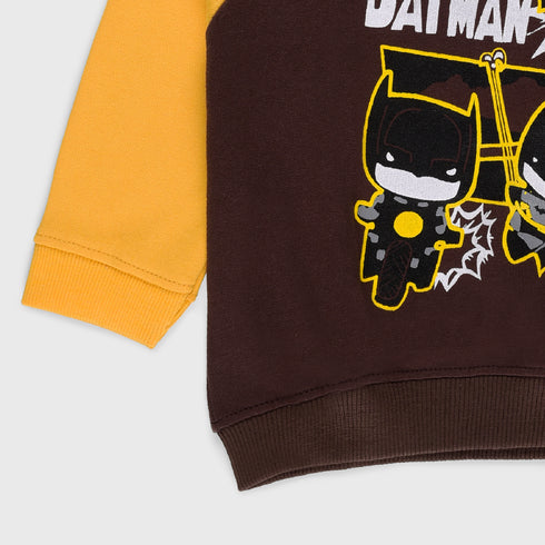 Batman Fleece Sweatshirt (Brown-Yellow)