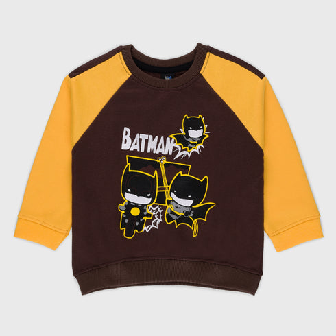 Batman Fleece Sweatshirt (Brown-Yellow)