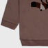 Bear Printed Terry Sweatshirt (Brown)