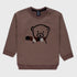 Bear Printed Terry Sweatshirt (Brown)
