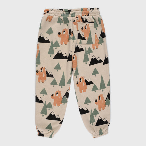 Bear Printed Fleece Trouser (Off-White)