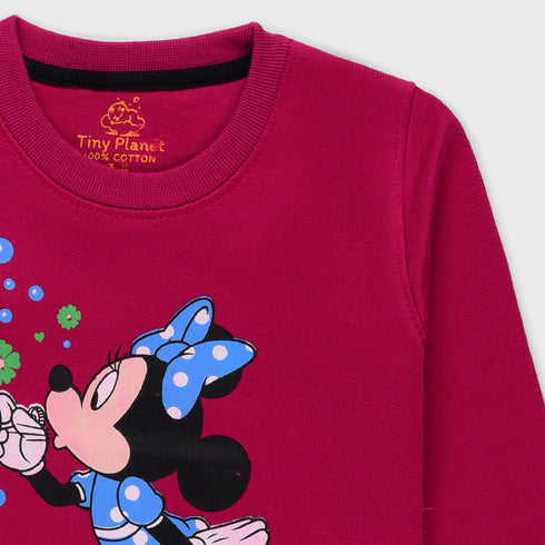 Minnie Mouse Fleece Tracksuit (Shocking Pink)