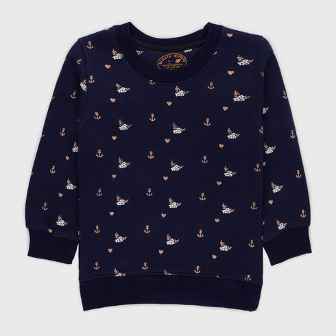 Floral Fleece Tracksuit (Navy)