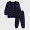 Floral Fleece Tracksuit (Navy)
