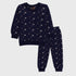 Floral Fleece Tracksuit (Navy)