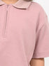 Classic Zip Polo Set (Pink)