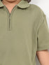 Classic Zip Polo Set (Olive Green)