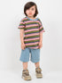 Candy Stripe Cotton Short Set (Chill Sky & Rainbow Wave)