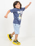The Bluey & Bingo Cotton Short Set (Dark & Light Blue)