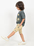 Little Sailor Cotton Short Set (Dark Green & Beige)