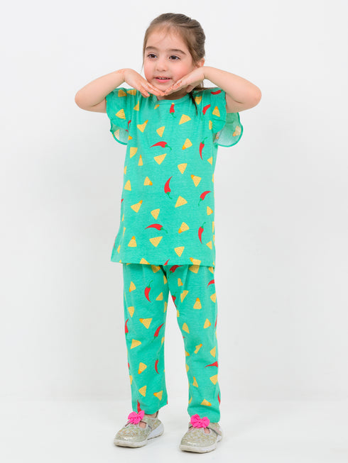 Chili Cheeks Cotton Trouser Set