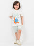 Snail Trail Cotton Short Set (Ivory Breeze)