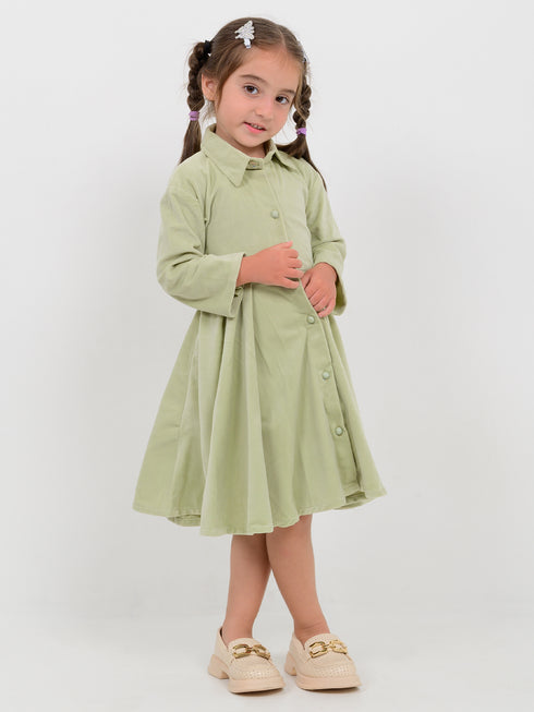 The Graceful Velvet Frock (Sea Green)