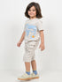 The Tiny Traveller Cotton Short Set (Cream)