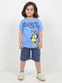 Playtime Bluey Cotton Short Set (Sky Blue & Navy)