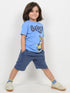 Playtime Bluey Cotton Short Set (Sky Blue & Navy)