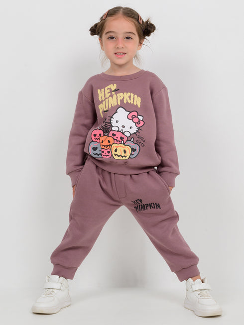 Pumpkin Patch Themed Fleece Suit (Mauve)
