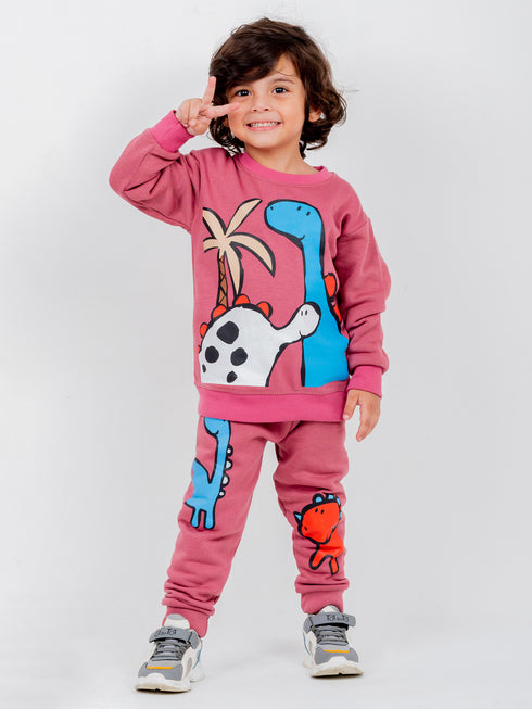Dinos Printed Fleece Suit